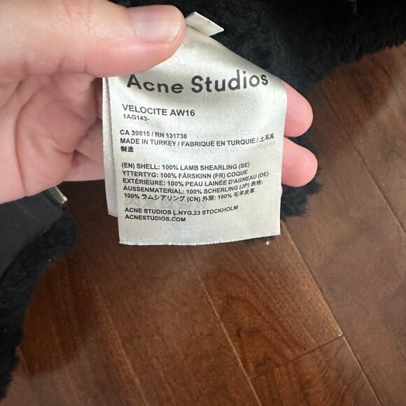 Acne Studios Shearling Fur Jacket - size small - Picture 4 of 7